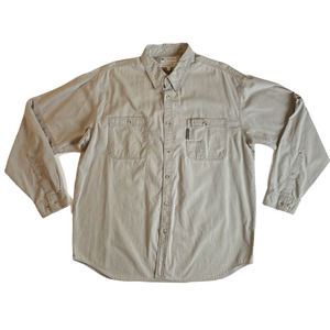 Columbia Beige Long Sleeve Button Down Shirt